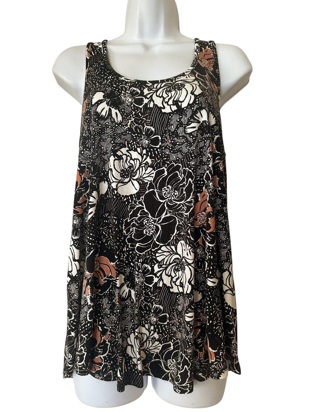 A-Line Made In Hawaii Sleeveless Floral Tank Top Stretchy Medium